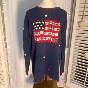Vintage Americana American Flag Patriotic Stars Large The Quacker Factory